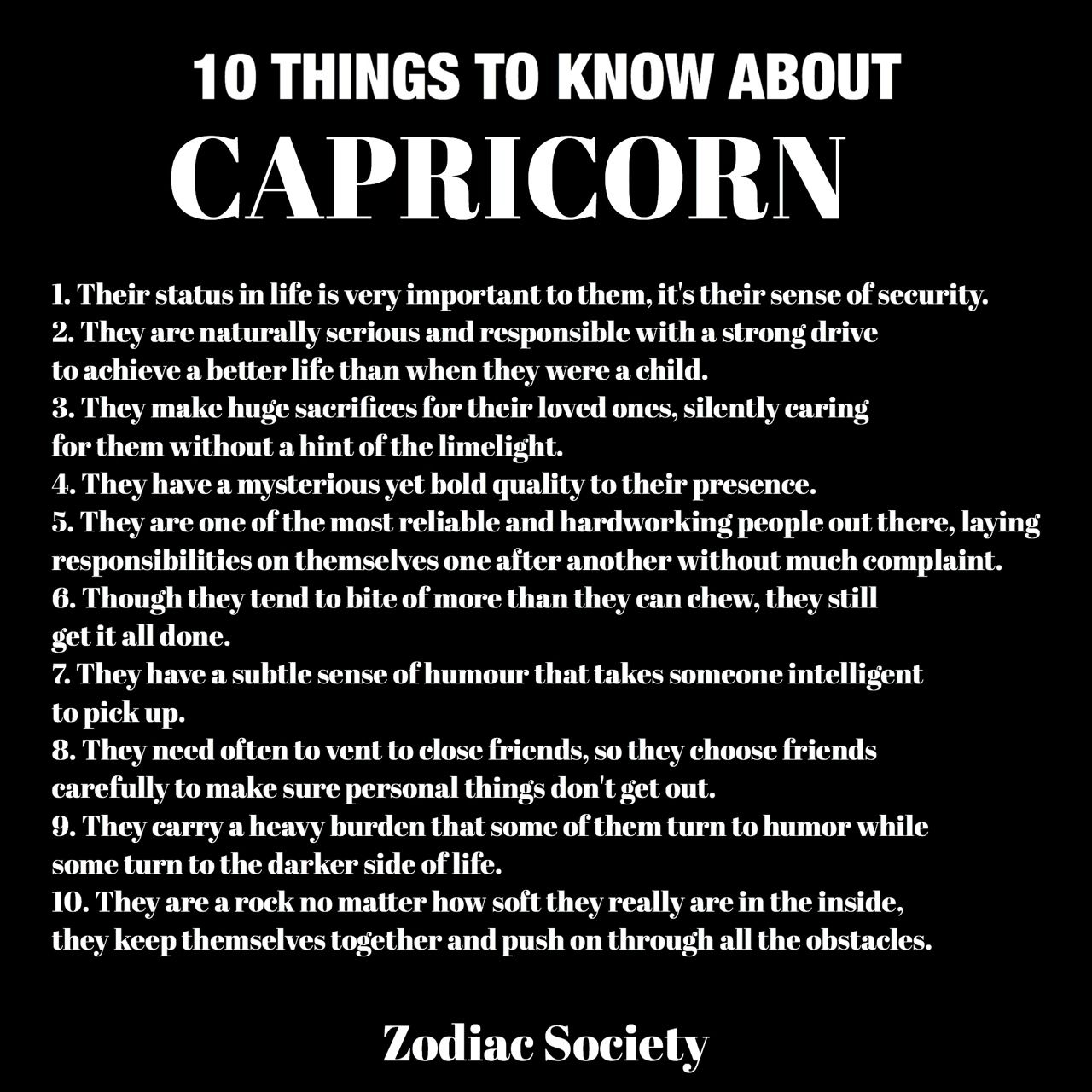 10 Capricorn Characteristics